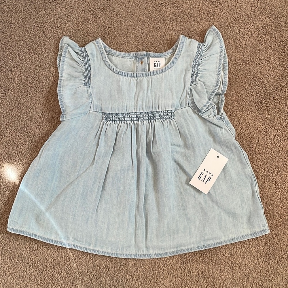 Light Denim Chambray Top